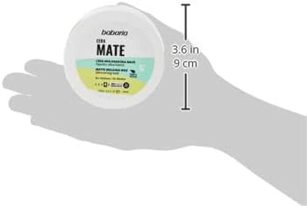 Babaria - Cera Moldeadora Mate | Cera Mate Pelo Hombre Y Mujer | 100Ml | Resistencia 48H | 100% Vegano | Fijación Ultra-Fuerte | Cabellos Cortos Y Medios